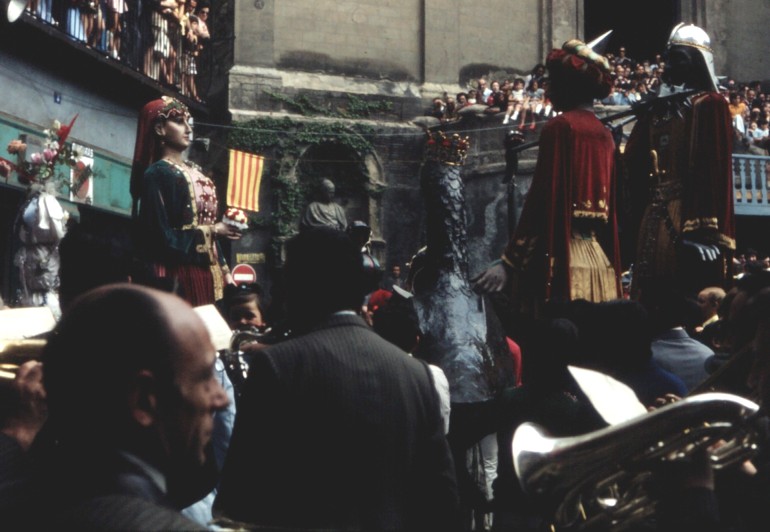 Procession at the start of the Patum
